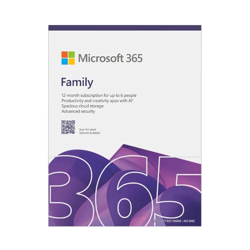 Phần mềm M365 Famili English APAC Subscr 1YR Medialess (EP2-36878)